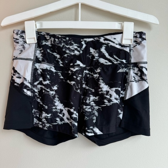 Avis High Waisted Back & White Active Swim Shorts Size 8/10 - Picture 2 of 7